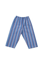 A classic blue and red striped cotton pyjama set for children from Turquaz.