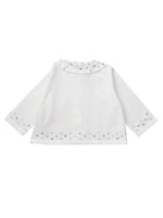 White cotton children's pyjamas with hearts galore. Designed with love by Turquaz.