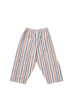 Pink, red and blue striped cotton pyjama set for children. From Turquaz.