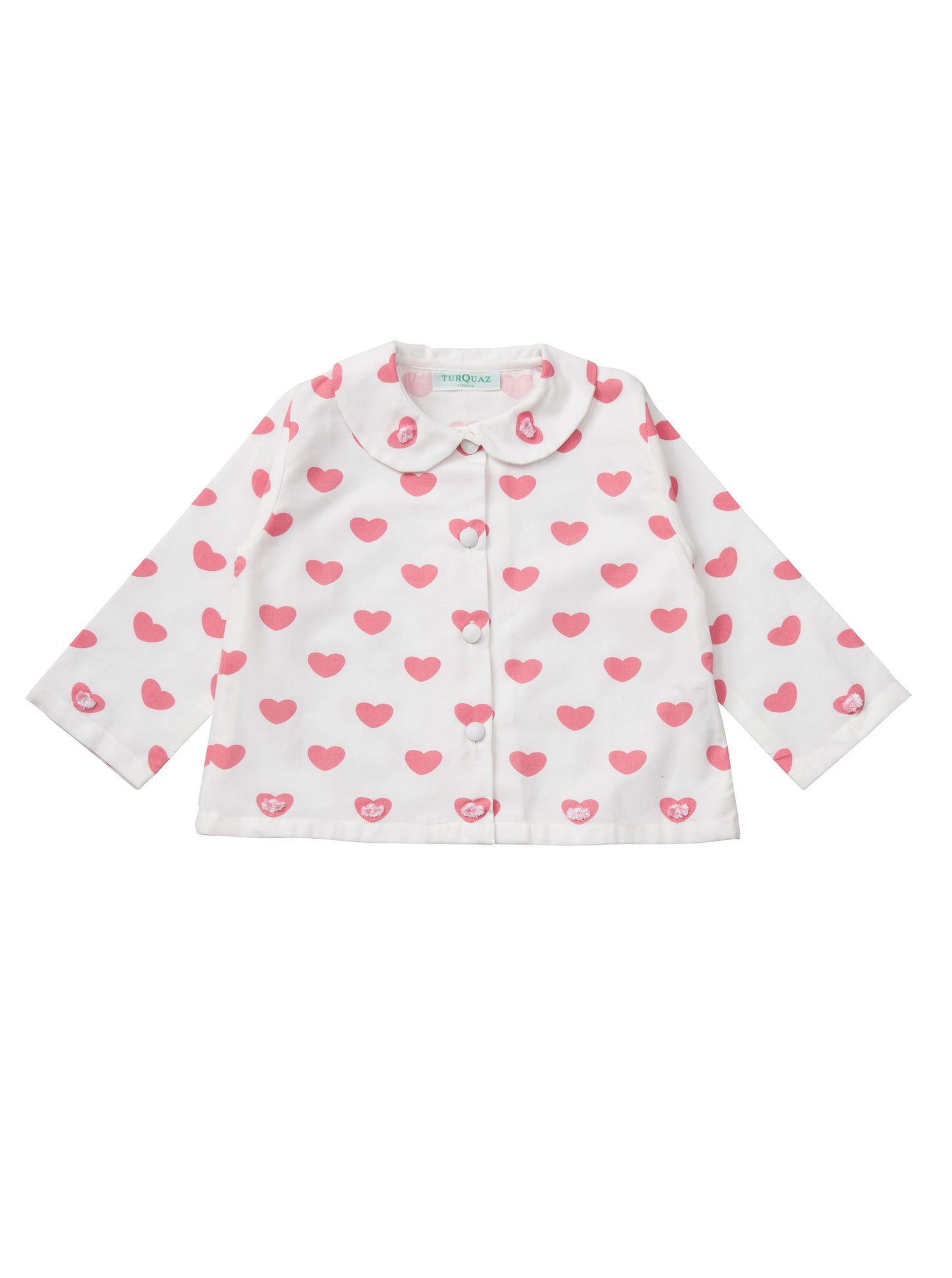 Classic cropped cotton children's pyjama set from Turquaz.