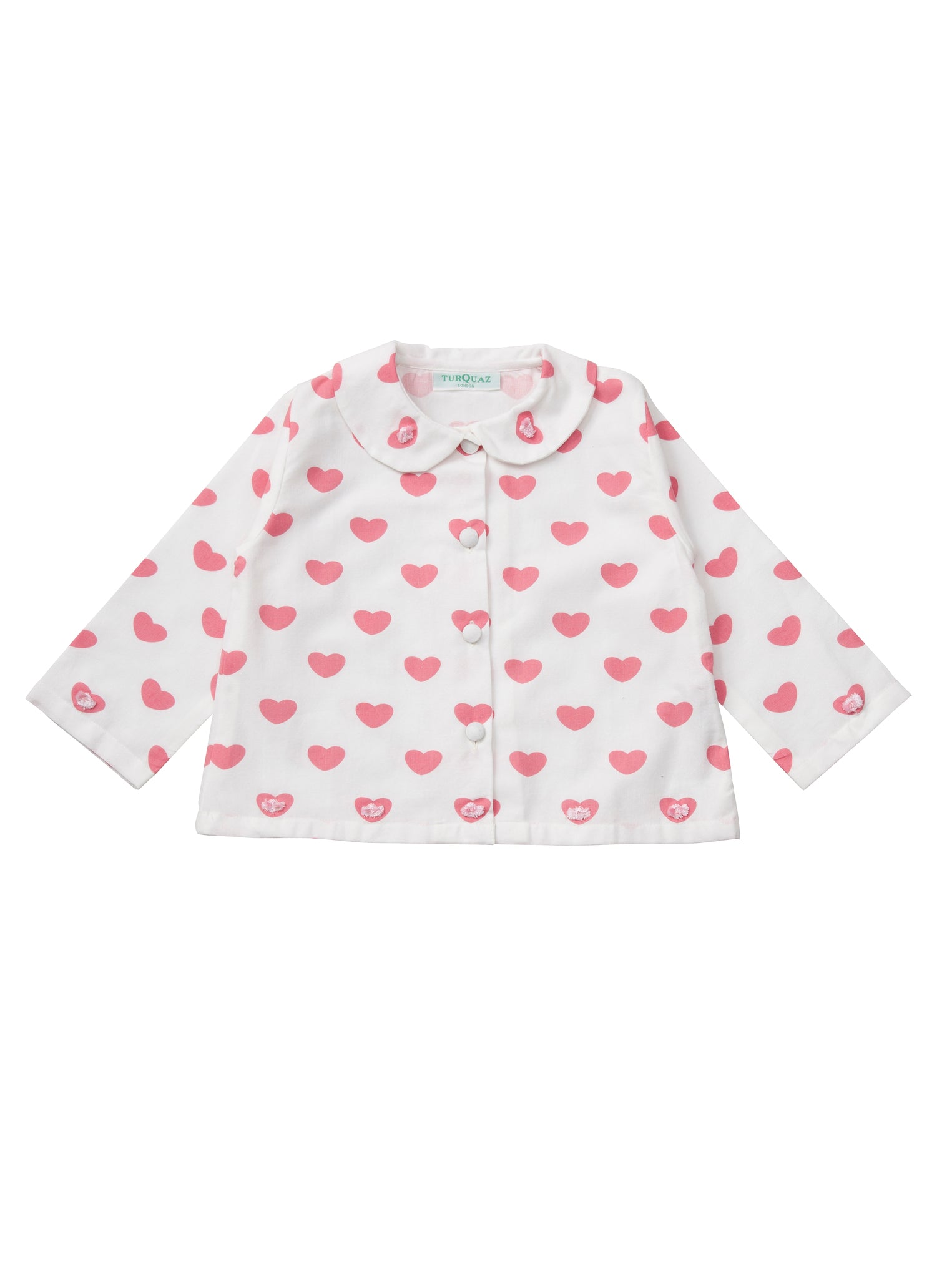 Classic cropped cotton children's pyjama set from Turquaz.