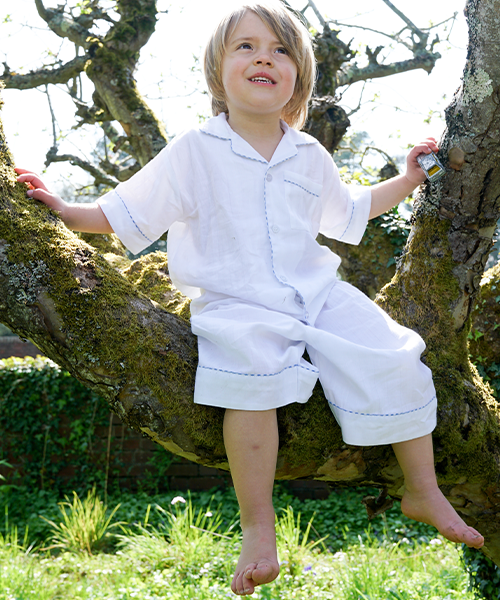 Ensemble pyjama en coton à carreaux lilas - Carreaux blancs et lilas Ensemble pyjama en coton à carreaux lilas - Carreaux blancs et lilas