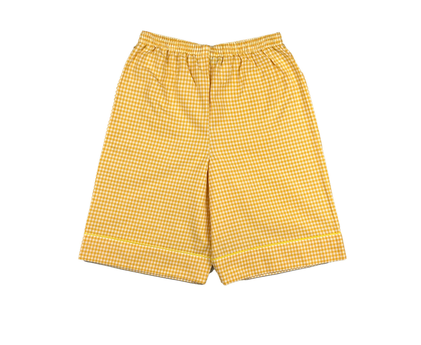 Sunny Day Classic Yellow Gingham Pyjama Bottoms for Kids