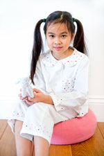Pure cotton heart pyjamas for kids in summer 