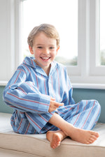 Natural cotton striped pyjamas for kids