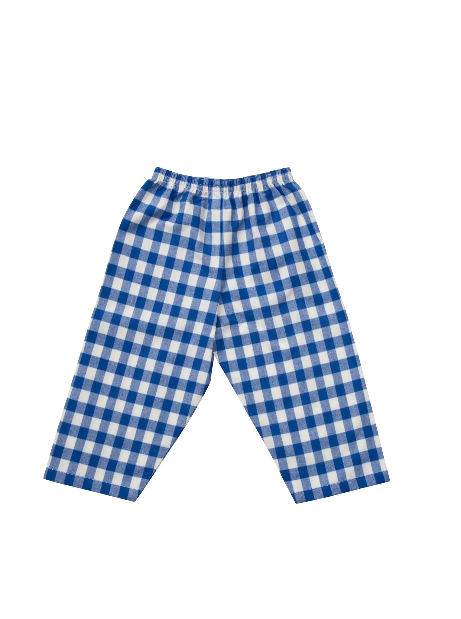 Blue check children's cotton pyjama set from Turquaz.